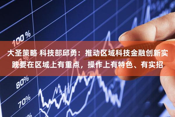 大圣策略 科技部邱勇：推动区域科技金融创新实践要在区域上有重点，操作上有特色、有实招